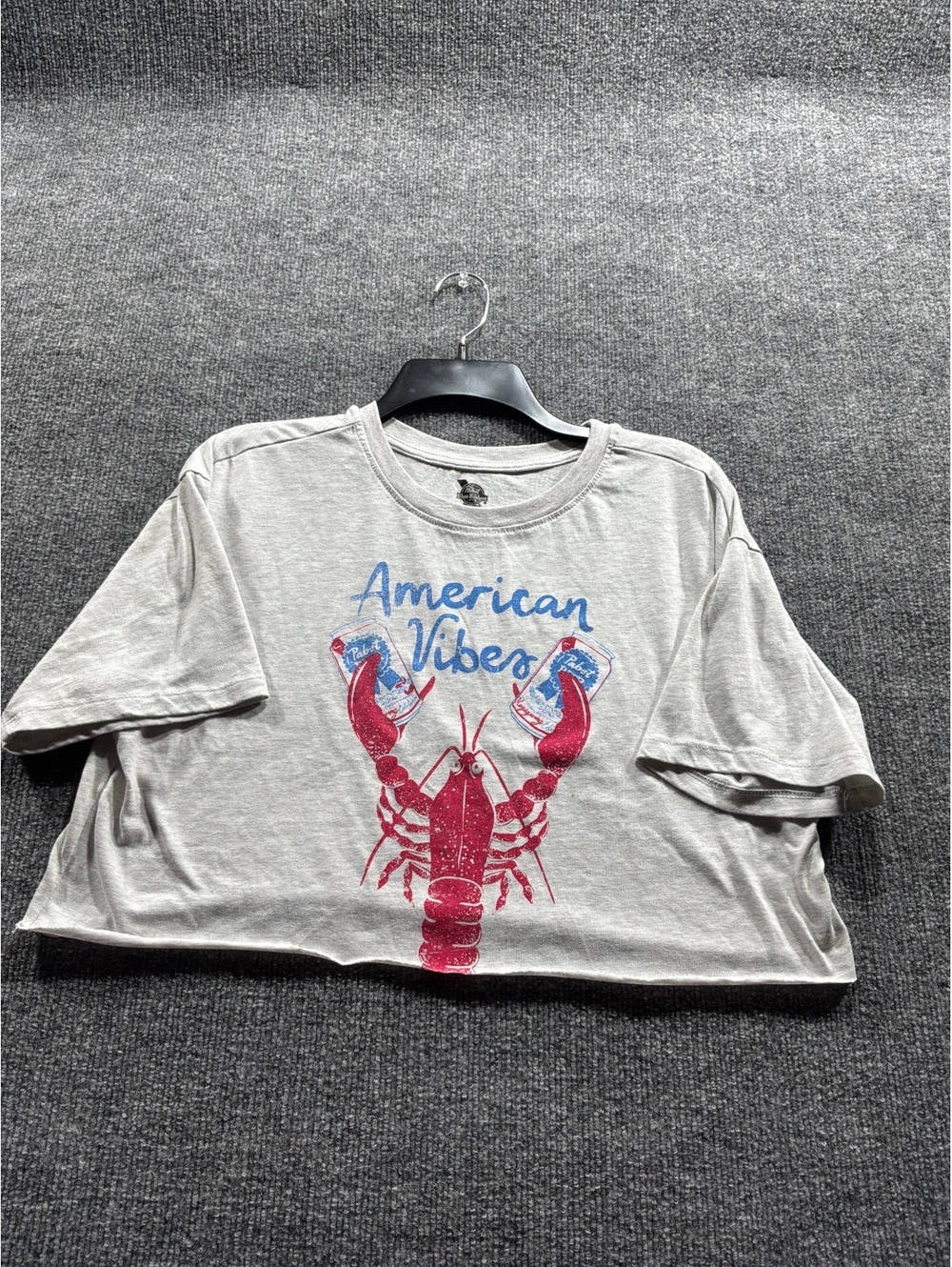 Pabst Blue Ribbon American Vibes Lobster Graphic T-Shirt Medium